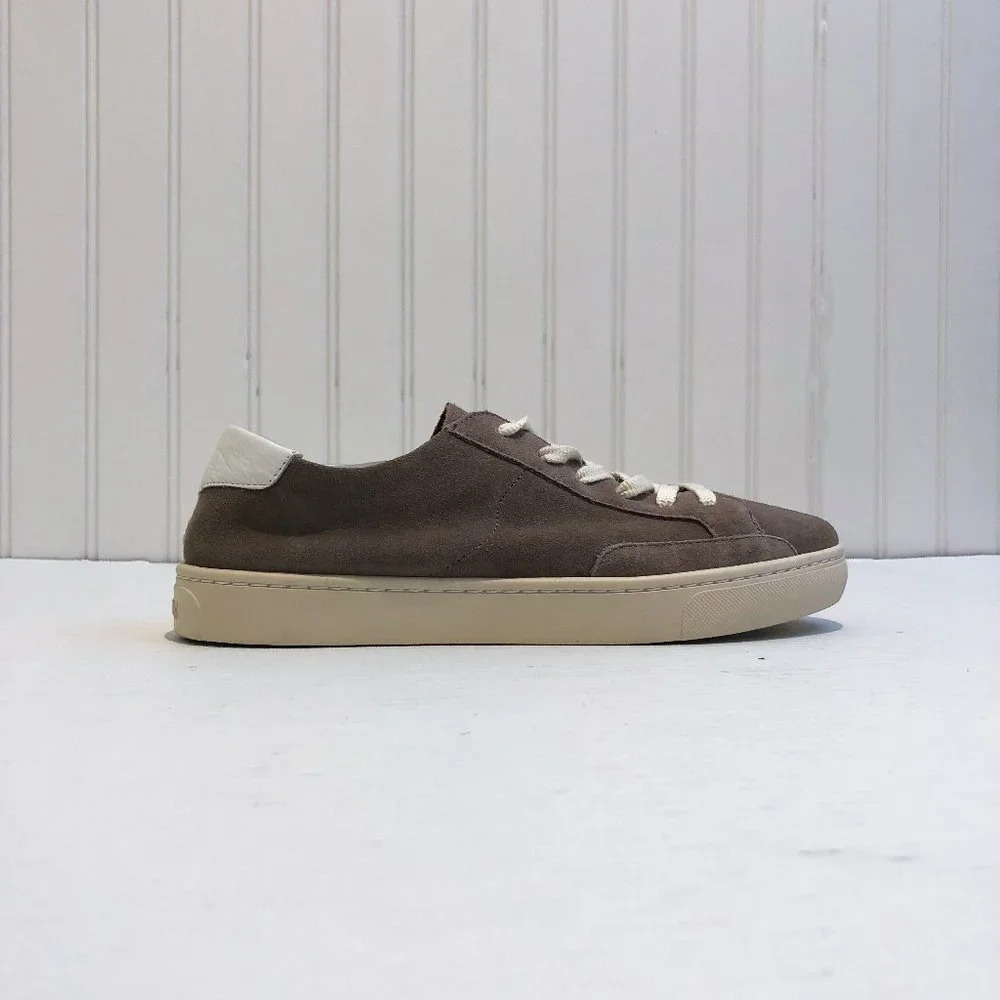 Soludos Gray Cream Suede Leather Low Top Lace Up Classic Bohemian Sneakers 10 - Picture 2 of 10